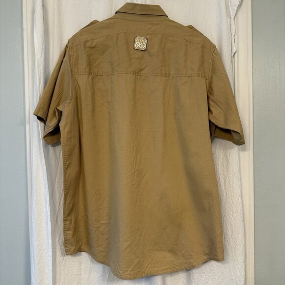 Coogi Australia XL Khaki Button-up Safari Camp Shirt Steven Irwin Zookeeper - Picture 6 of 16